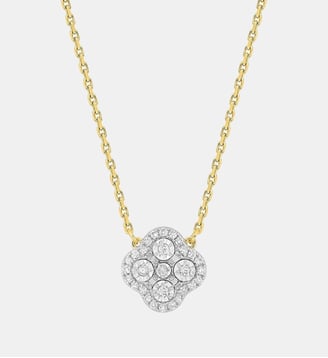 COLL. MINI TREFLE SERTI DIAMANTS + DIAM. J. OR750 - Morganne Bello - Or jaune