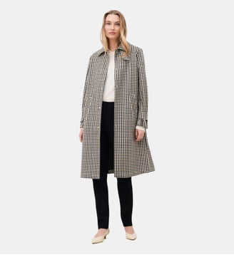 Trench gcarla - Motif vichy - Polyester recycle - Caroll - Sable