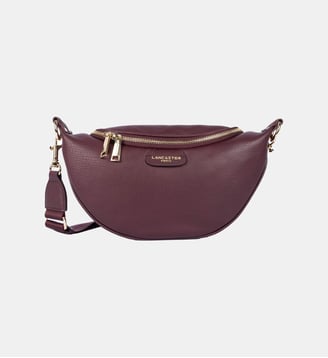Sac banane Dune en cuir - Lancaster - Bordeaux foncé