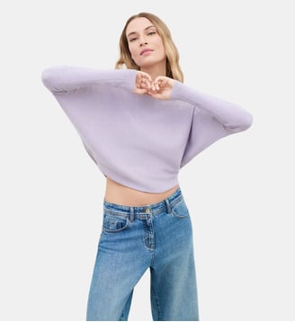Pull mbeverly 100% laine - Motif uni - Caroll - Mauve