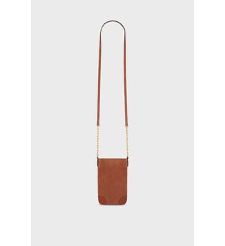 Porte téléphone en cuir velours - LE CHARLOTTE PHONE - Gerard Darel - Tan