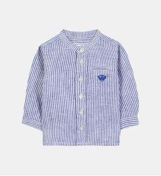 Chemise -  lin col rayures broderie Tartine Et Chocolat
