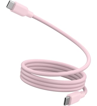 Câble de charge vers USB-C silicone magnétique 1M Rose - Essentiel B - Vert
