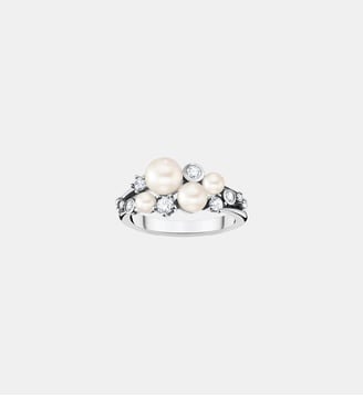 Bague perles avec pierres blanches - Thomas Sabo - Argent