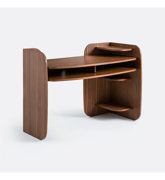 Bureau plaqué noyer - La Redoute Interieurs - Plaqué noyer