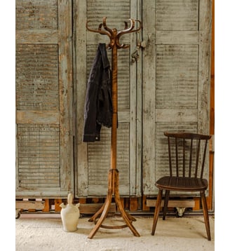 Porte-manteau en bois Max N°458- Produit chiné - Debongout - Bois foncé