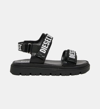 Sandales avec logo - Diesel Kids - Noir