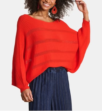 Pull manches longues esprit cape - La Fée Maraboutée - Jaspe