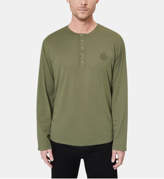 T-shirt manches longues - The Kooples - Vert forêt
