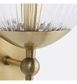 Applique laiton et verre strié La Redoute Interieurs