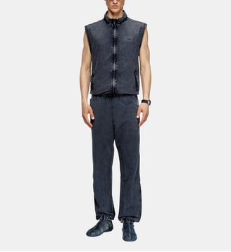 Gilet en taslan de nylon recyclé - Diesel - Bleu foncé