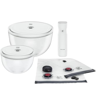 Boîte hermétique mise sous vide Fresh & Save 9pcs - Zwilling - Transparent et blanc