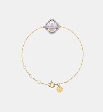 Bracelet, améthyste rose, diamants, or jaune - Morganne Bello - Or jaune