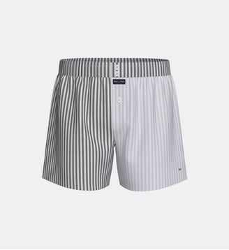 American Boxershort à rayures en Coton - Eden Park - Bleu