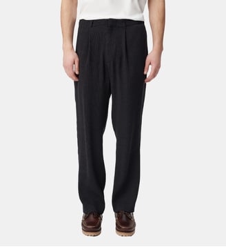 Pantalon tissu plissé - Ikks - Noir