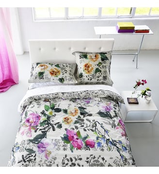 Housse de couette imprimée en percale de coton, MAJOLICA - Designers Guild - Multicolore