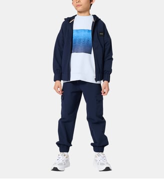 Sweat zippé à capuche - BOSS Kidswear - Bleu cargo