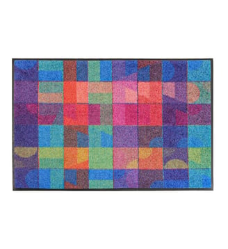 Tapis decor caoutchouc & nylon - Garnier Thiebaut - Blue