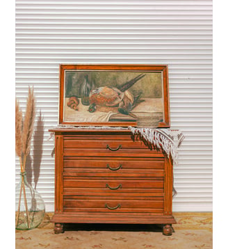 Commode aux jolies poignées Garance N°726- Produit chiné - Debongout - Marron