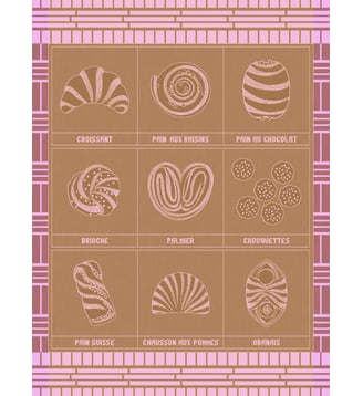 Torchon Haute Viennoiserie - Le Jacquard Francais - Praline