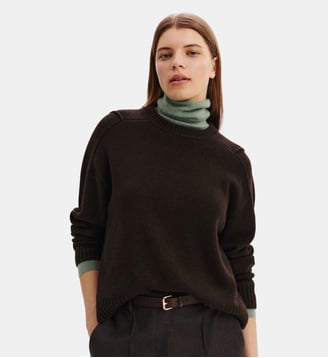 Pull col rond boxy - Bompard - Ristretto