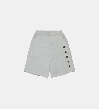 Short en molleton avec logo - Marni - Inox gris mélangé