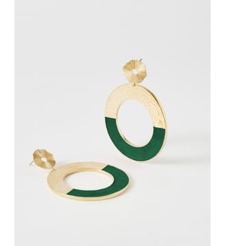 Boucles d'oreilles pendantes Illusion Green Freak - Flowers for Zoe - Vert