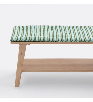 Matelas d'assise, en gaze de coton, imprimé Ikat - La Redoute Interieurs - Multicolore