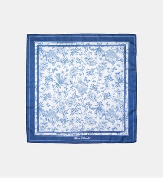 Foulard - Imprimé inspiration Toile de Jouy - Tartine Et Chocolat - Marine