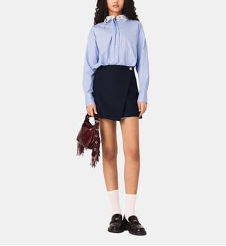 Robe chemise 2-en-1 - Maje - Bleu ciel