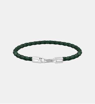 Bracelet fin vert et argent en cuir - Thomas Sabo - Vert