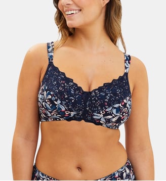 Soutien-gorge emboîtant Flora - Sans Complexe - Bleu et rose