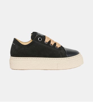 Baskets basses avec semelle compensée - MM6 Maison Margiela - Noir