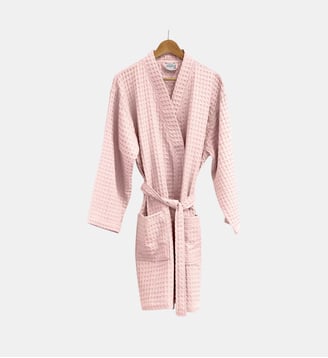 Peignoir femme pur coton - Garnier Thiebaut - Rose poudré