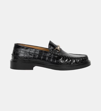Mocassins Andrey Cuir Embossé Croco - Bobbies - Noir féroce