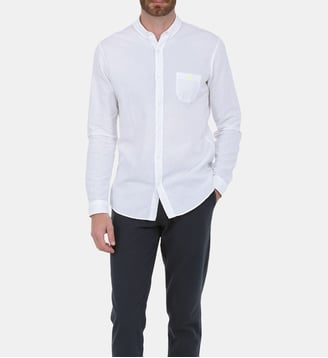 Chemise droite lin et coton - Gili's - Blanc