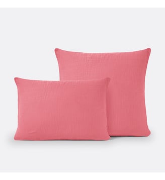 Taie d'oreiller unie gaze de coton La Redoute Interieurs