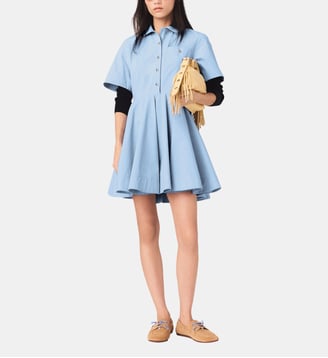 Robe chemise évasée - Maje - Bleu ciel