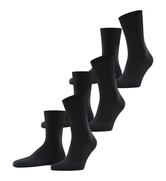 Chaussettes Run 3-Pack Coton - Falke - Noir basic