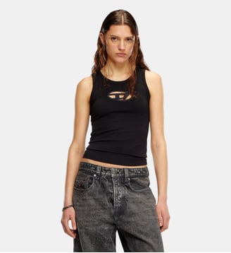 Débardeur avec cut-out Oval D - Diesel - Noir