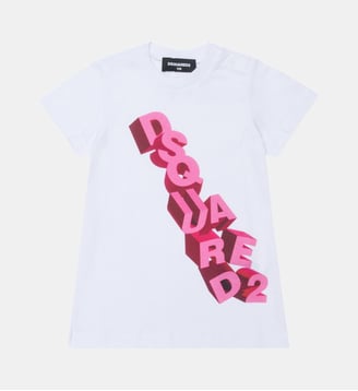 T-shirt avec graphique tridimensionnelle - Dsquared2 - Blanc