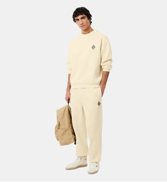 Sweatshirt Piqué double face badge - Lacoste - Beige