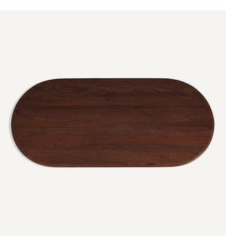 Plateau de table ovale en noyer, longueur 220 cm - AM.PM - Noyer