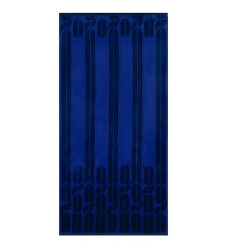 Serviette de plage Nautic 100% coton - Le Jacquard Francais - Bleu marine