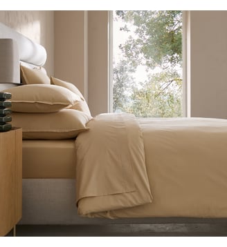 Housse de couette en percale de coton 120 fils - AM.PM - Camel