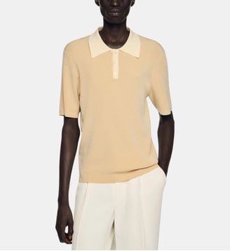 Polo bicolore - Sandro - Sable