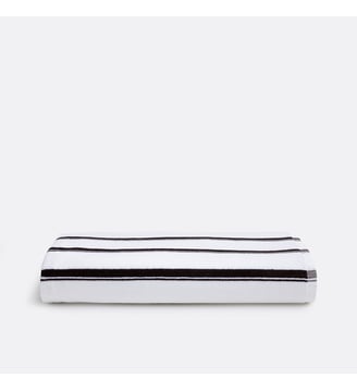 Maxi drap de bain éponge velours - La Redoute Interieurs - Blanc et gris foncé