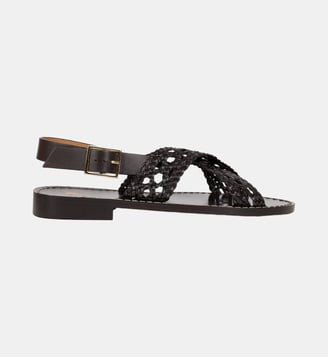Sandales Plates Zita Cuir d Agneau - Bobbies - Ristretto