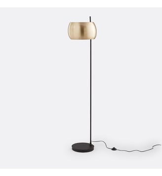 Lampadaire métal fer noir et laiton - La Redoute Interieurs - Doré et noir