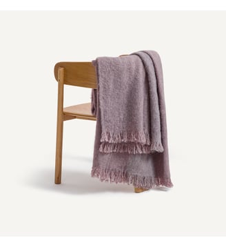 Plaid uni, laine et polyamide - AM.PM - Figue